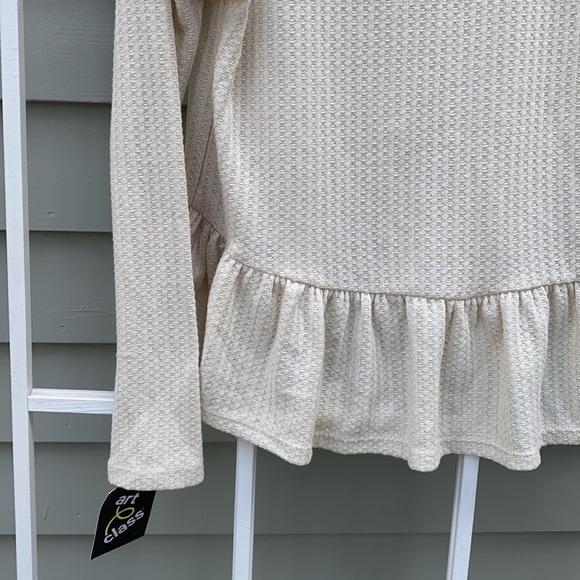 Girls Cream and sparkly gold blouse - Picture 5 of 5